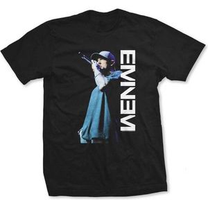 Eminem - Mic. Pose Heren T-shirt - XL - Zwart