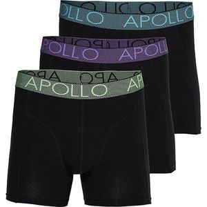 Apollo Boxershorts Heren Multi Black 3-pack-L