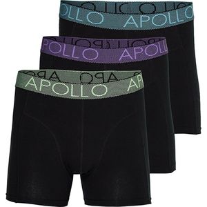 Apollo Boxershorts Heren Multi Black 3-pack