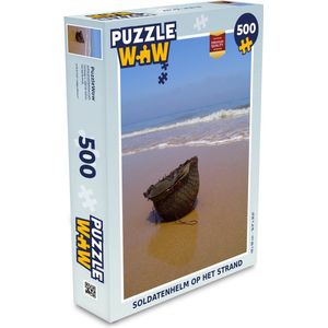 Puzzel Soldatenhelm op het strand - Legpuzzel - Puzzel 500 stukjes