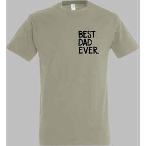 Shirt voor Papa-Vaderdag cadeau shirt-best Dad ever met kindernaam-namen-Maat L