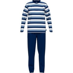 CECEBA Melbourne Heren Pyjama - ronde hals - middenblauw gestreept - Maat M