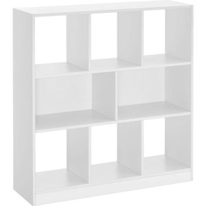 Witte houten open boekenkast 97.5x30x100cm