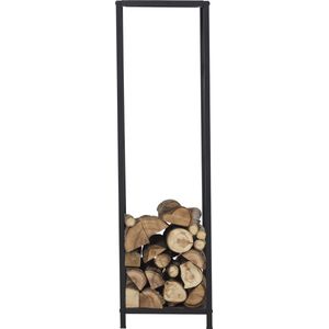 In And OutdoorMatch Haardhoutrek Jacks - Houtopslag 35x35x120 cm zwart