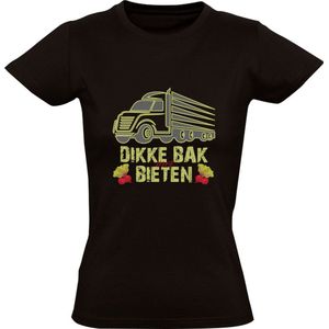 Dikke bak met bieten Dames T-shirt | boer | boerderij | trekker | tractor | boeren | veeteelt | landbouw | shirt