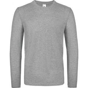 T-shirt Heren 4XL B&C Ronde hals Lange mouw Sport Grey 85% Katoen, 15% Viscose