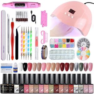 NAXSIR 16-kleuren Gel Nagellak Set met UV/LED Lamp - Hoogglans & Langdurige Houdbaarheid | Inclusief Manicure Tools - Perfect voor Nail Art Liefhebbers