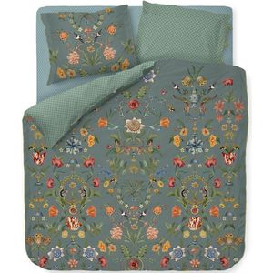 Pip Studio Botanico Verde Dekbedovertrek - Tweepersoons - 200x200/220 cm - Blauw