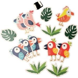 Jungle slinger - Multicolor - Karton - 3 Meter - Feest - Verjaardag - Happy birthday - Guirlande - Papagaai / Vogel thema