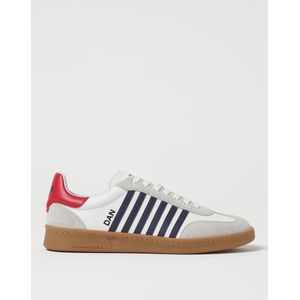 Dsquared2 Boxer Sneakers Van Leer Met Suede Details