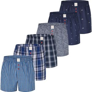 Phil & Co Wijde Boxershorts Heren 6-Pack Multipack D510 - Maat M