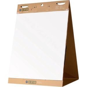 Tafelflipover - Flipchart Earth-It Bi-Office - 20 vellen - Zelfklevend papier - Ingebouwde steun