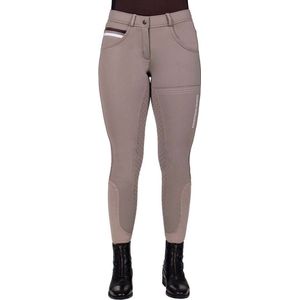 QHP Rijbroek softshell Emma anti-slip zitvlak - maat 36 - beige