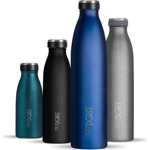 720°DGREE Roestvrijstalen Drinkfles 'milkyBottle' - 750 ml - BPA-vrij, Lekvrij, Geschikt voor Koolzuurhoudende Dranken - Thermosfles voor Koolzuurhoudende Dranken, Universiteit, Fitness, Buitenshuis, Kamperen