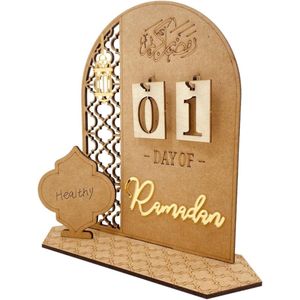 Ramadan-kalender, Eid Mubarak-kalender, ramadan decoraties, van hout, countdown-kalender voor thuis