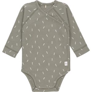 Lässig newborn romper spikkels olijf