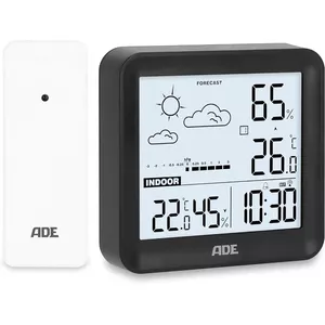 Nedis Weerstation Met Alarm, Hygrometer En Buitensensor – Handig Voor Binnen En Buiten, Zwart/zilver 4 miniatura