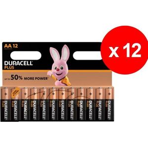 Duracell Plus Power AA batterijen - 144 (12 x 12) stuks - voordeelverpakking