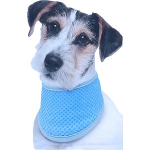 Hondenbandana - verkoelde halsband -  Cool bandana - PVA - Kleur: blauw - Maat S: 28-40 cm.