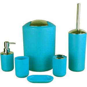 6-delige badkameraccessoireset zeepdispenserhouder toiletborstel