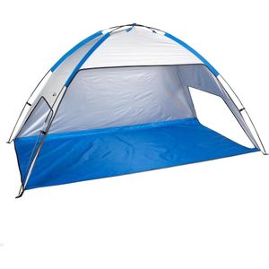 Strandtent 2 personen UV50-bescherming - zilveren binnencoating - waterdichte tent vistent - 220 x 120 x 115 cm