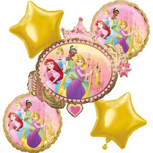 Disney Princess – Ballon set – 5-Delig – Helium ballon – Folieballon - Versiering - Kinderfeest.