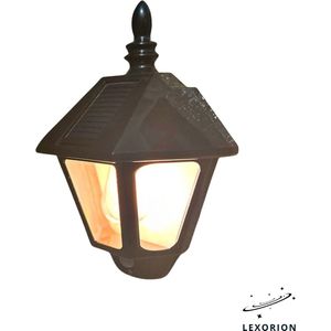 Lexorion Solar Wandlamp - Buitenverlichting - Solar Tuinverlichting - Warm Wit - Buiten op Zonne Energie - Sfeerverlichting - IP65 Weerbestendig - LED Lampjes Tuin Wandlampen