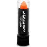 Paintglow Lippenstift/lipstick - neon oranje - UV/blacklight - 4,5 gram - schmink/make-up