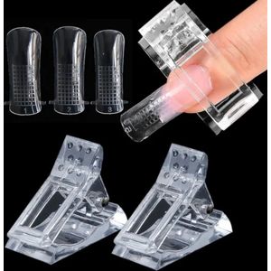 New Age Devi - Polygel klem - Dual Form Klem - Nagelklem - 5 STUKS - Nagel Clip voor het Ondersteunen van Siliconen Nagel Tips