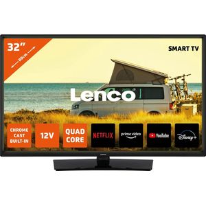 Lenco LED-3263BK - 32"" Android Smart TV met 12V Auto Adapter - Zwart