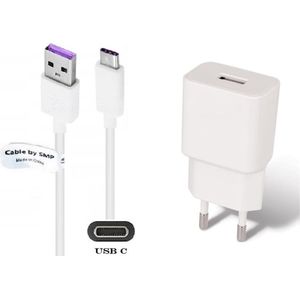 OneOne 2A lader + 2,0m USB C kabel. Oplader adapter past op o.a. Soundcore (Anker) Liberty 3 Pro, Mini 3, Mini 3 Pro, Life A3i, Life Note, Life P2 Mini , Motion X600 (A3130)