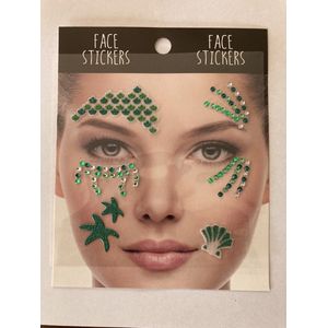 Face Art Sticker / Gezicht Tattoo Zeemeermin / Mermaid