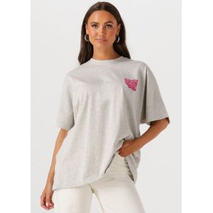 Catwalk Junkie Oversized Graphic Tshirt Tops & T-shirts Dames - Shirt - Grijs - Maat 36