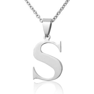 Montebello Ketting Letter S - 316L Staal - Alfabet - 20x30mm - 50cm