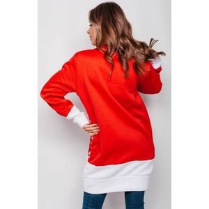 Sweater Jurk Rendier Rood - Dames