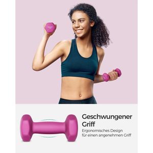 Dumbbell set van 2 roze: Verbeter je Kracht en Uithoudingsvermogen met Stijlvolle Halters