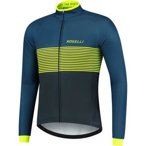 Rogelli Boost Winterjack - Heren Fietsjack - Winterjack - Blauw/Fluor - Maat 2XL