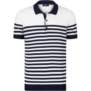 Jimmy Sanders Tricot Polo Shirt Korte Mouwen Heren Ecru - L