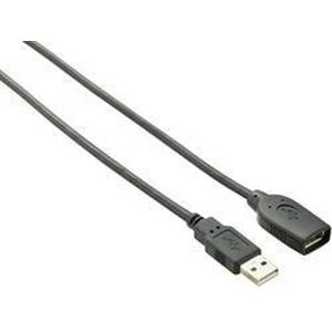 Renkforce USB-kabel USB 2.0 USB-A stekker, USB-A bus 10.00 m Zwart Vergulde steekcontacten RF-4096104