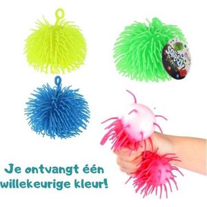 Pufferbal met Spikes 1 exemplaar - Knijpbal voor de hand - Fidget - Stressbal - 10 cm - Met stekeltjes