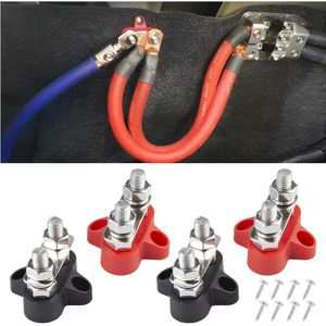 4 stuks universele accuklemmenblok 12-48 V DC busbar bouten aansluiting M8 voor auto vrachtwagen personenvoertuig en boot