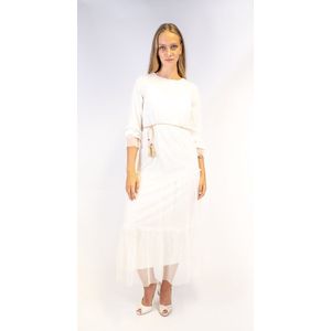 Witte lange jurk 38 Haal de zomer naar je kledingkast met een adembenemende witte lange jurk
