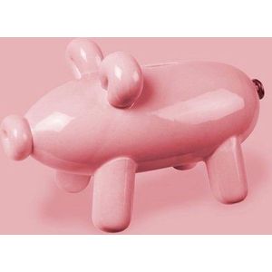 Fisura Spaarpot Spaarvarken - Piggy Pink keramiek - H 14 x B 23 cm