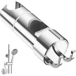 Luvetrex ® Verstelbare Douchehouder met Dubbele Haken voor Diverse Douchekoppen en Rails Zonder Boren