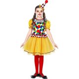 WIDMANN - Veelkleurig geruit clown kostuum voor meisjes - 116 (4-5 jaar)