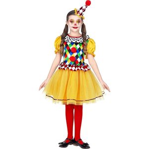 WIDMANN - Veelkleurig geruit clown kostuum voor meisjes - 116 (4-5 jaar)