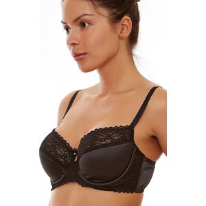 Alexandra Dames Lingerie Niet-voorgevormde beugel Bh (15-206) - Maat 75D - ZWART