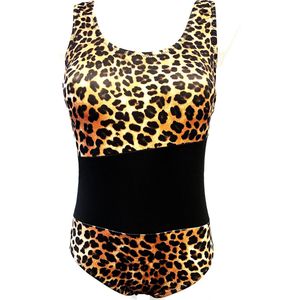 Badpak- Leopard print Zwempak- Dames Badmode Bikini Zwemkleding Strandkleding Tank 433- Leopard- Maat 42/M