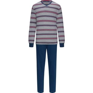 Pastunette for Men - Heren Pyjama set Ralph - Grijs / Blauw - Katoen - Maat 2XL