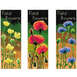 Borduurpakket Orchidea - boekenleggers - WILD FLOWERS - kunststof stramien - 8705